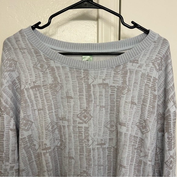 Honeydew Intimates XL Light Blue Geo Print Pajama Top Super Soft Long Sleeve - Picture 2 of 7